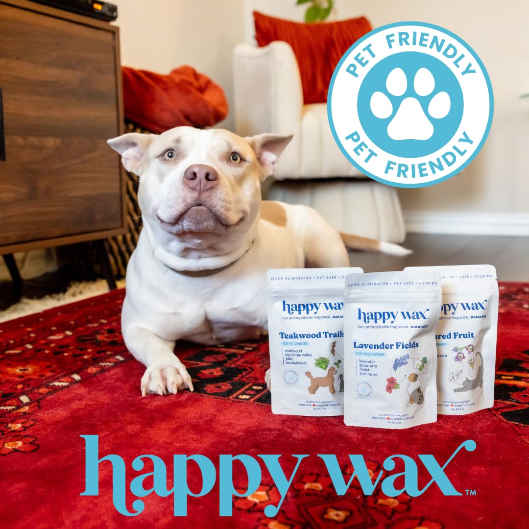 Happy Wax Pet Scents Mix lavender-fields image evokes serene, pet-safe relaxation