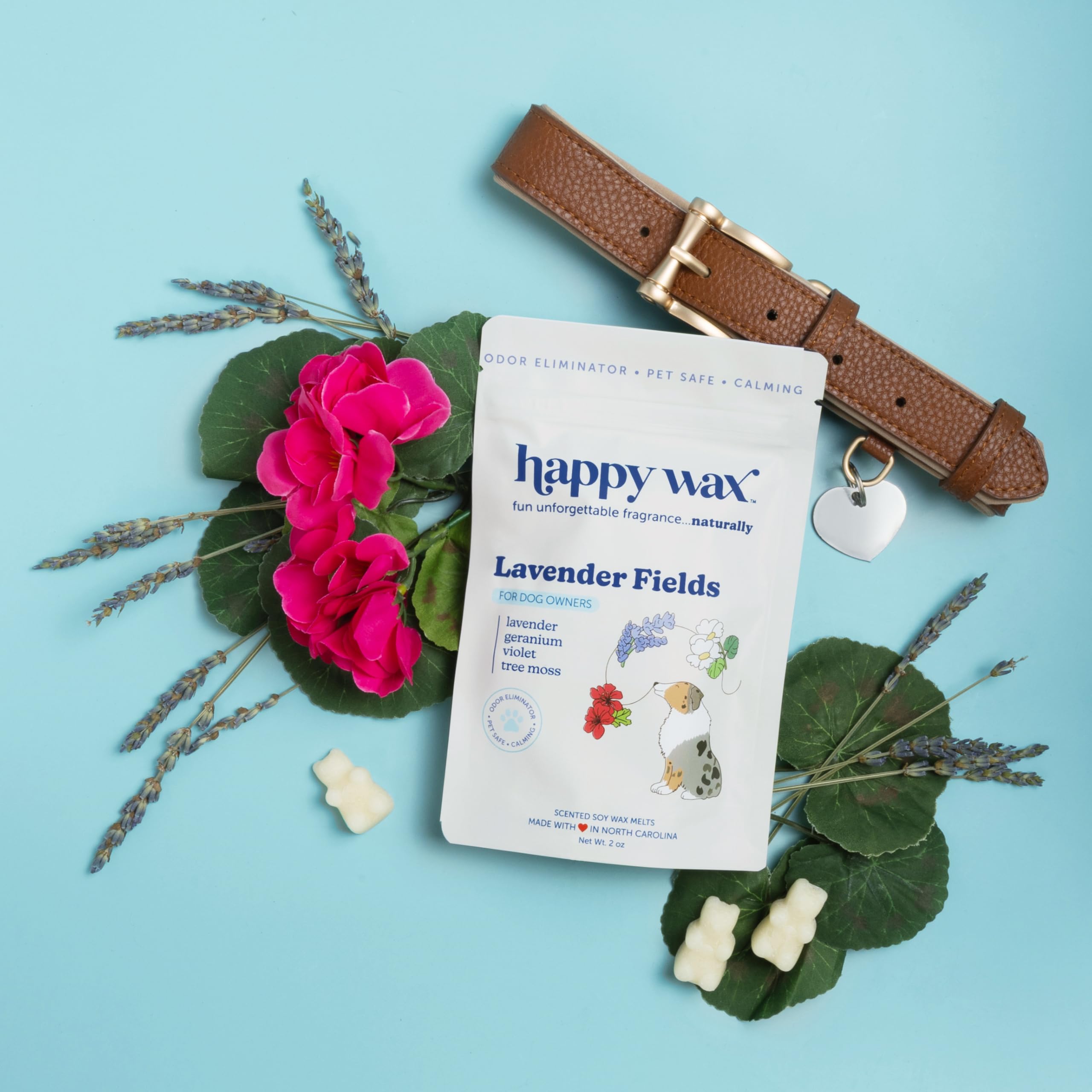 Happy Wax Pet Scents Mix packaging shot highlights USA-made hand-poured quality