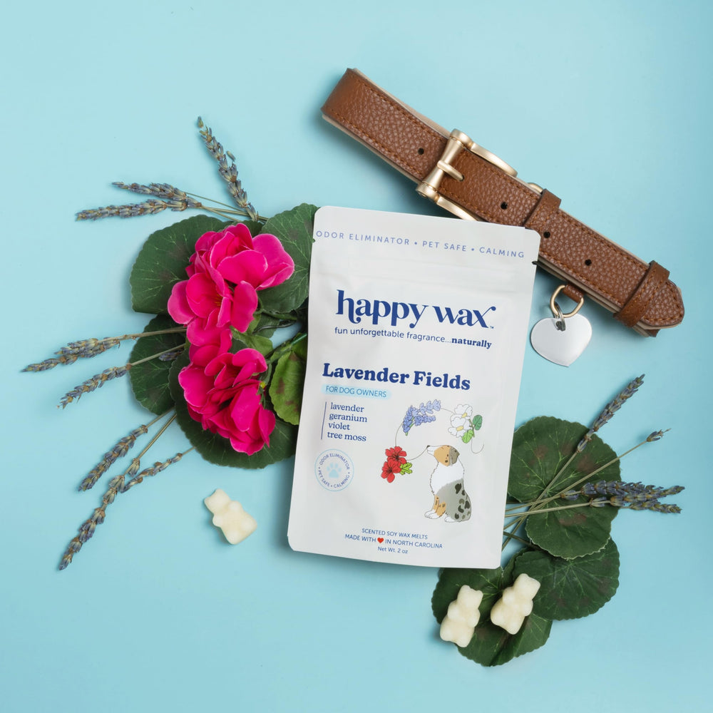 Happy Wax Pet Scents Mix packaging shot highlights USA-made hand-poured quality
