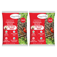 Happy Wings Cardinal Blend packaging shows vacuum-sealed bags preserving freshness