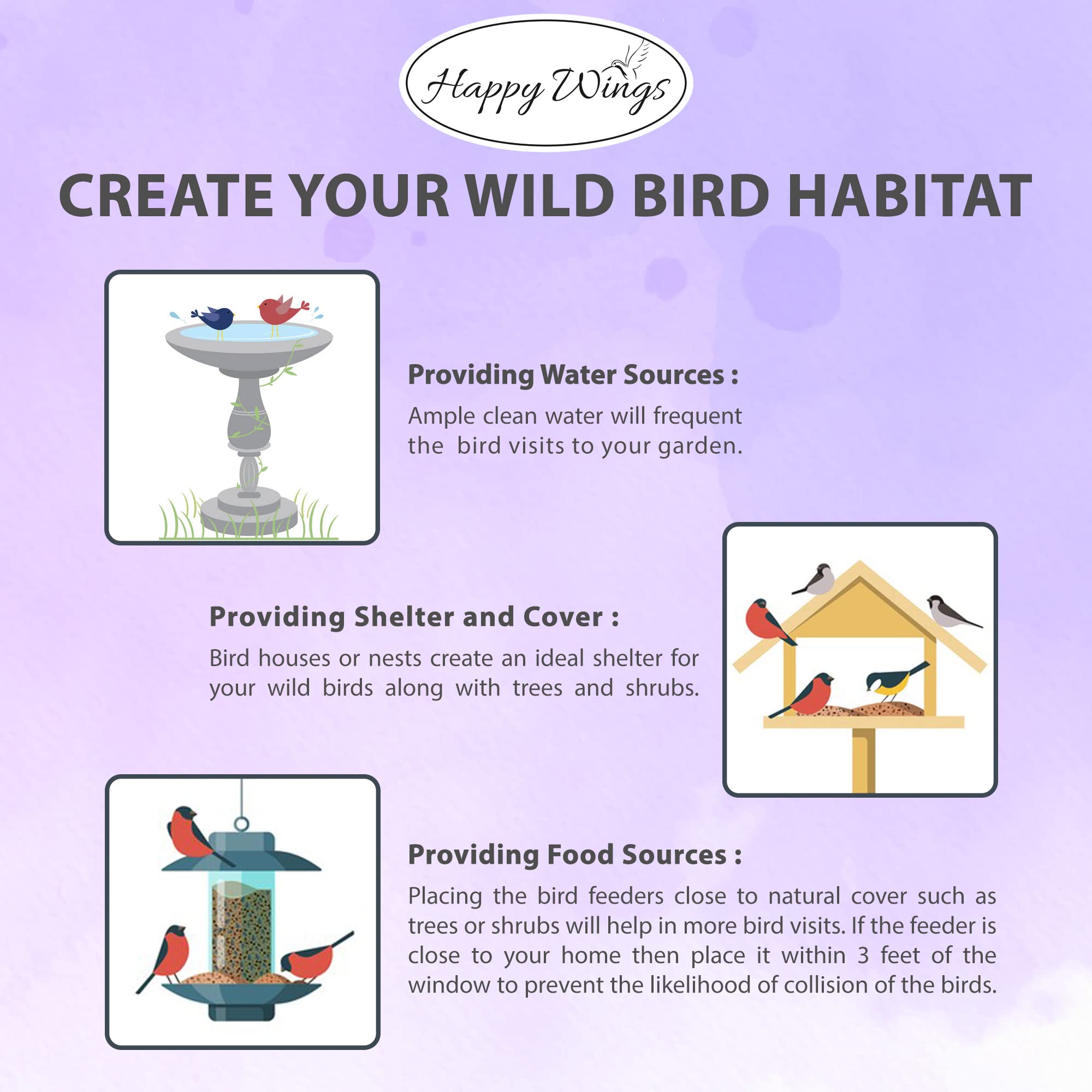 Happy Wings No Grow Seed label signaling seeds that won't sprout indoors.