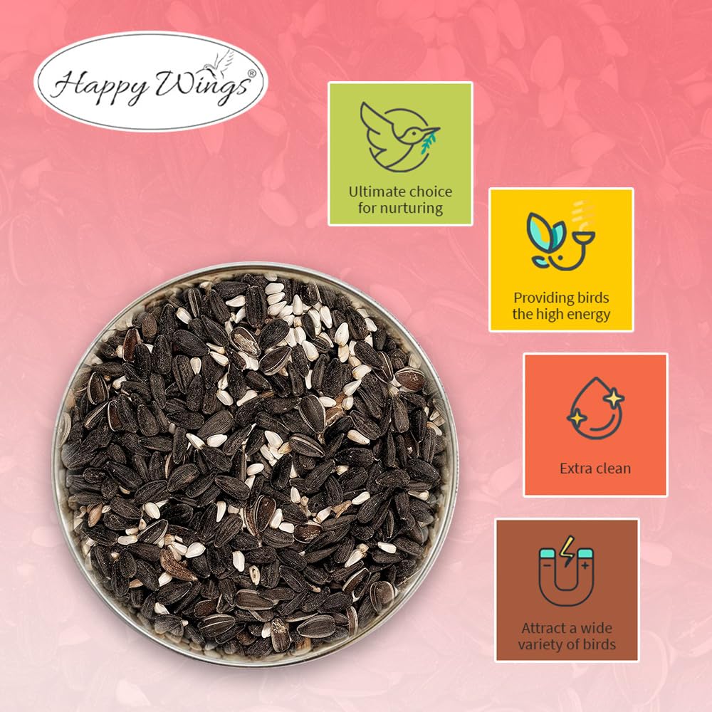 Happy Wings quality seal hints at strict standards and trusted bird nutrition