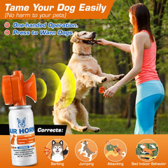 HappyAlley Air Horn orange 120dB loud output deters threats quickly.