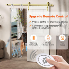 HappyCode Cat Teaser door-clip view demonstrates flexible installation for doorway play