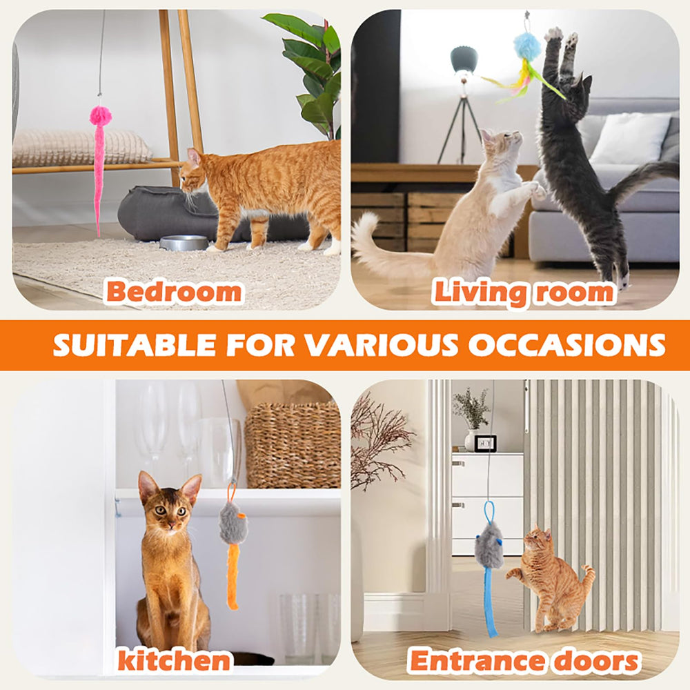 HappyCode Rechargeable Cat Teaser irregular jump motion captures unpredictable play