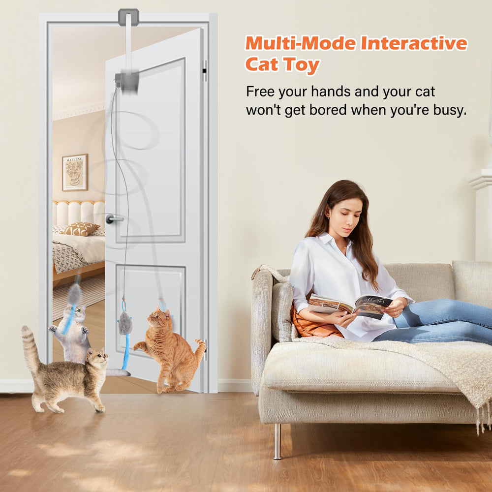 HappyCode Cat Teaser plush toys image emphasizes soft attachments for safe, engaging play