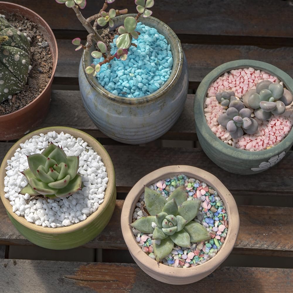 HappyFiller colored pea gravel vase filler adding texture to floral arrangements.