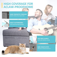 HappyFreeSX cat-scratch-deterrent-tape for corner couch helps curb scratching.