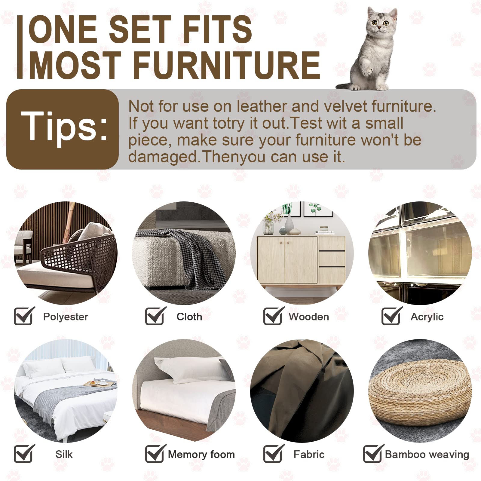 HappyFreeSX cat scratch tape on couch corner protection deters clawing at edges and keeps furniture intact.