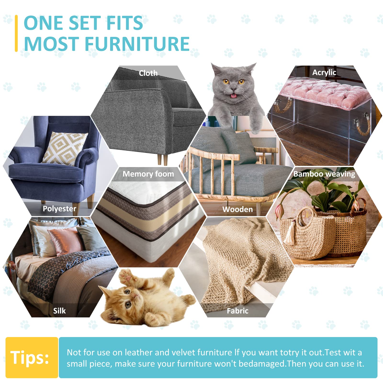 HappyFreeSX transparent-cat-tape blends with decor while deterring paws.