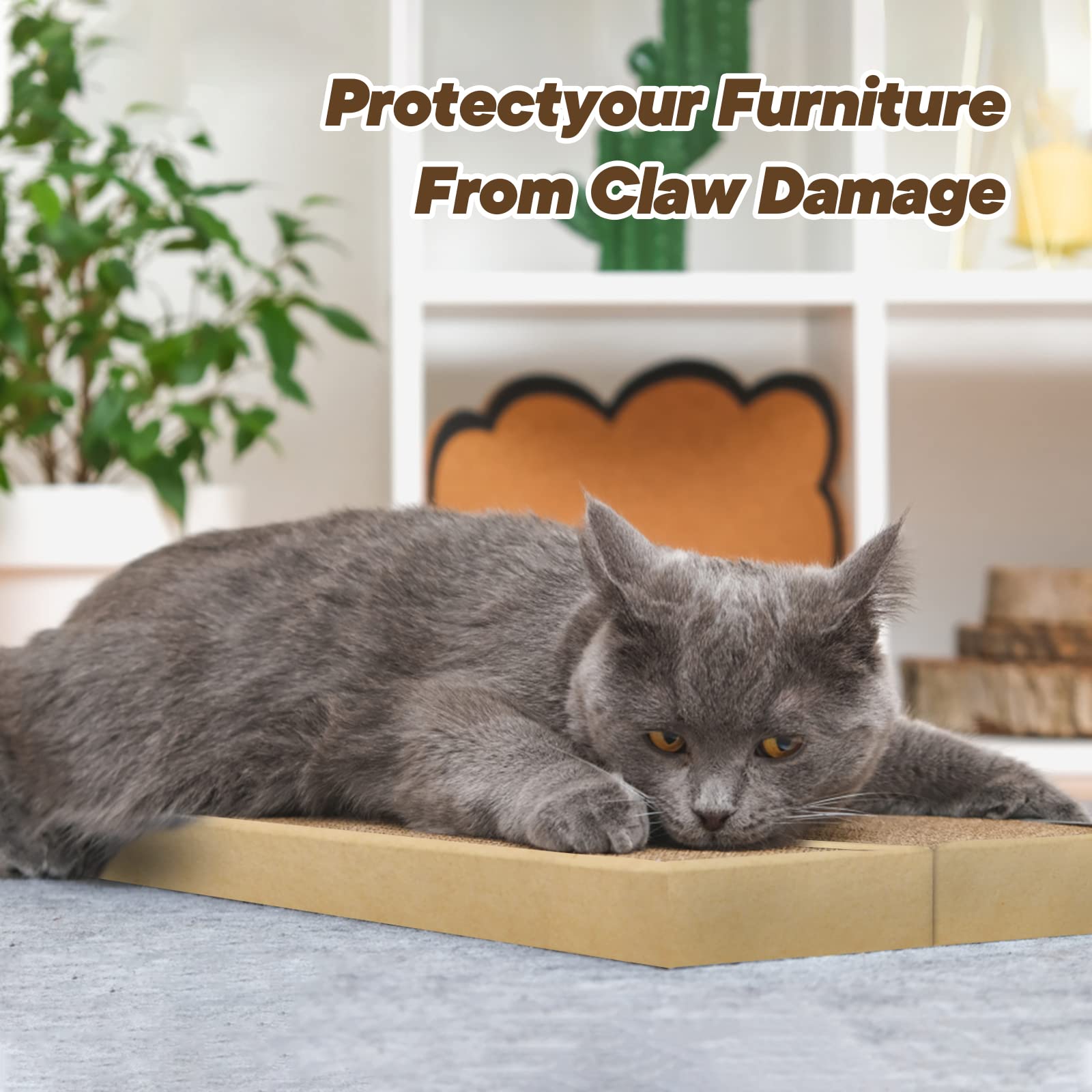 HappyFreeSX 2-pack helps protect furniture by channeling scratching away from upholstery.
