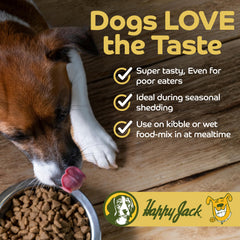 Happy Jack Cod Liver Oil supports joints and mobility in dogs.