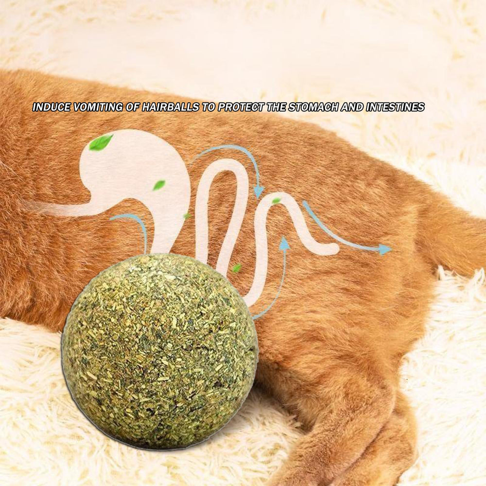 Happylain catnip ball packaging shot shows ready-to-use product