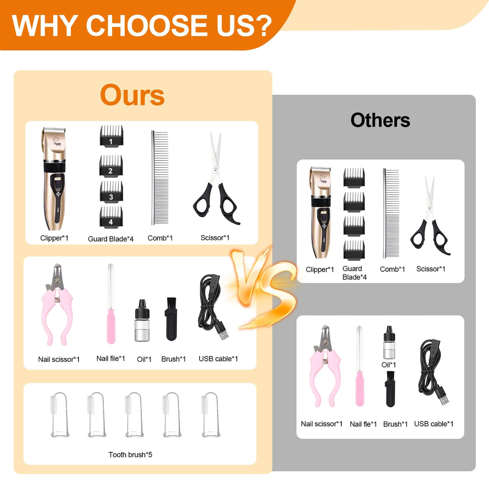 HappyYILIDA guard combs 3mm–12mm for precise length control.