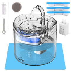 HAPUP cat water fountain top view encourages hydration with sleek design.