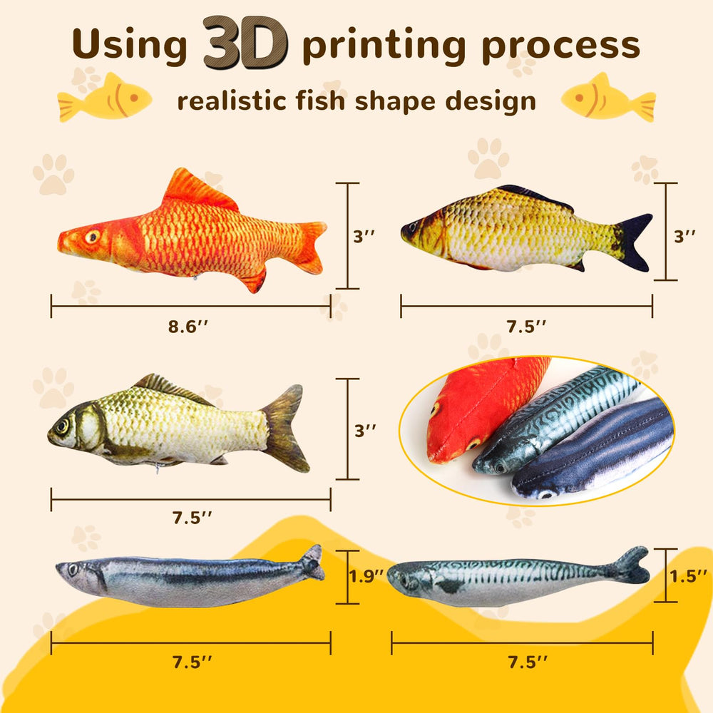 HAPY SHOP catnip fish toy roll-and-chase demonstrates active play and interactive chewing.