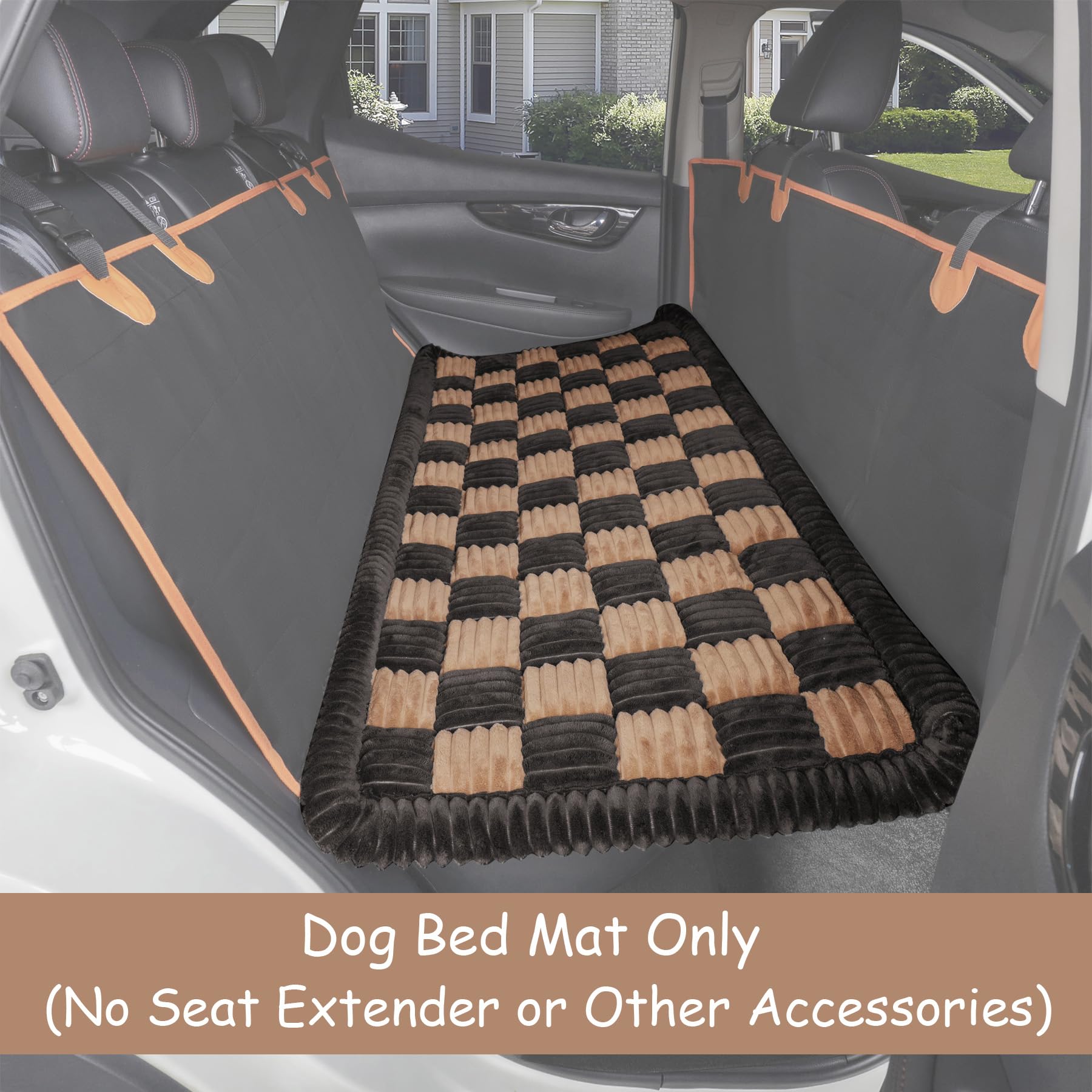 HAPYFOST dog bed non-slip bottom keeps pets steady during rides.