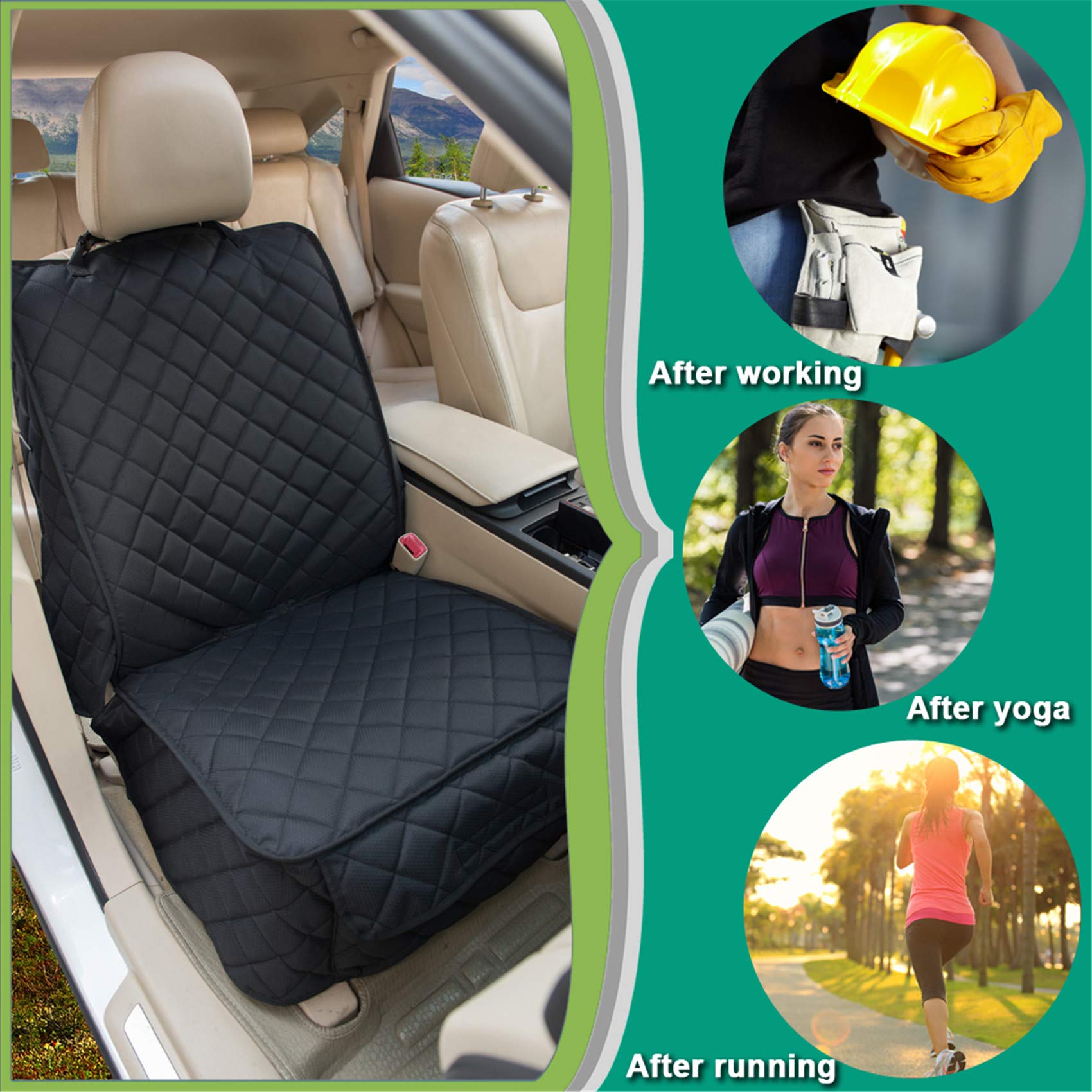 HAPYFOST front seat cover with big pocket for dog gear and accessories