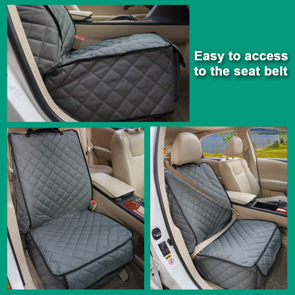 HAPYFOST universal-fit front-seat cover works across cars, trucks, and SUVs.