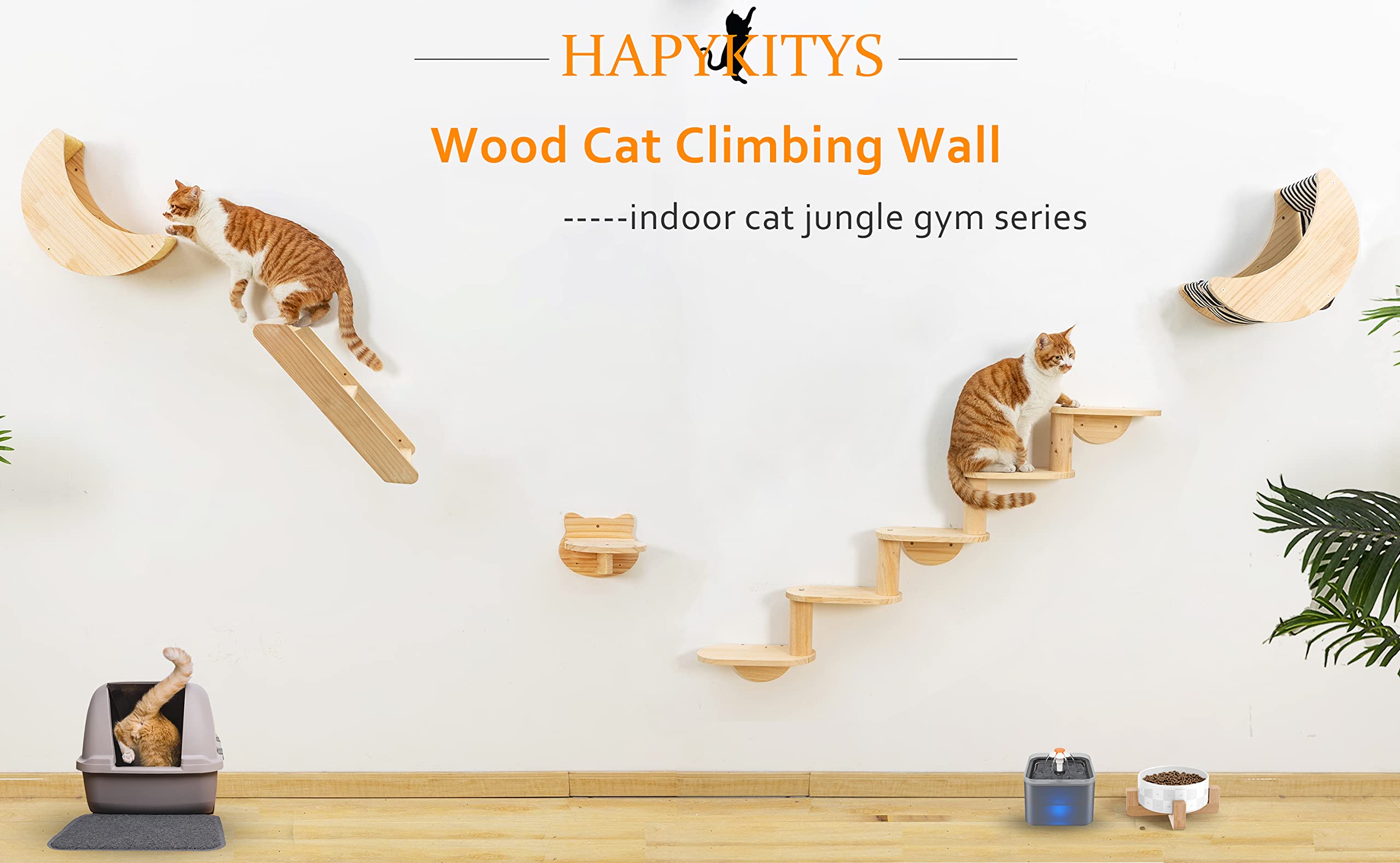HAPYKITYS cat hammock wall-mounted creates a cozy elevated retreat