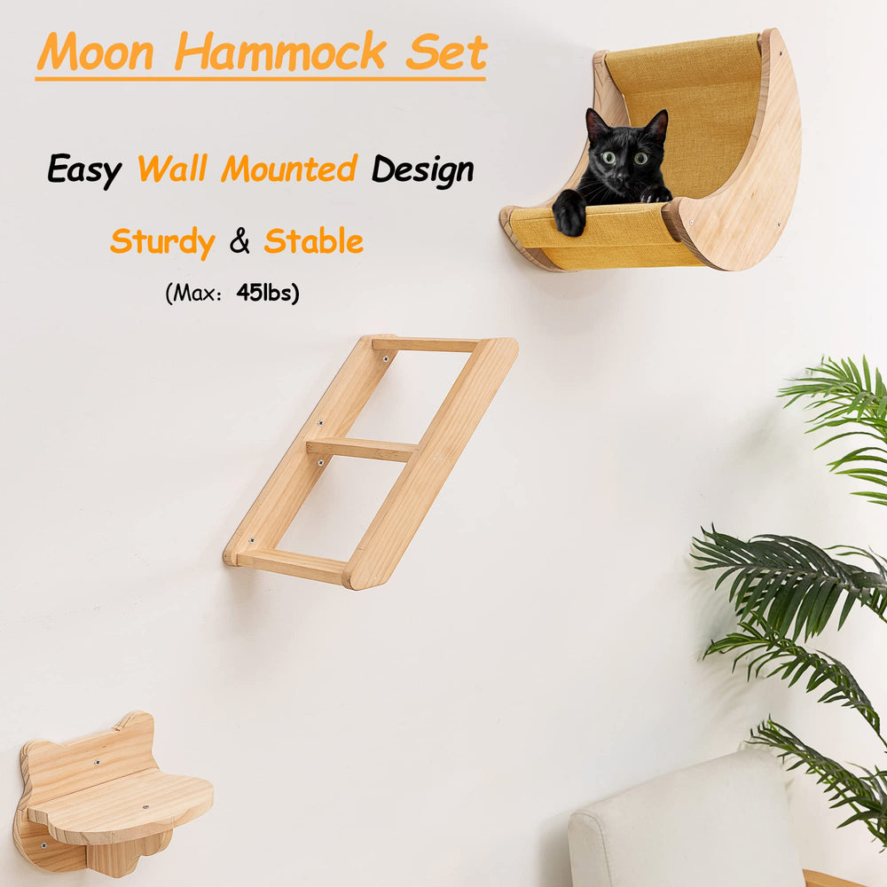 HAPYKITYS cat wall ladder provides sturdy steps for climbing and play