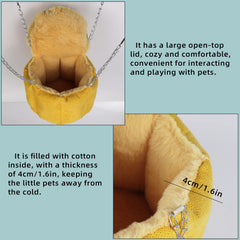 HardcorePet guinea pig hammock lining plush interior cushions warmth on chilly days