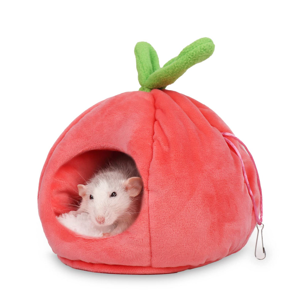 HardcorePet Pet Hideout House pink, cozy den for hamsters and small pets.