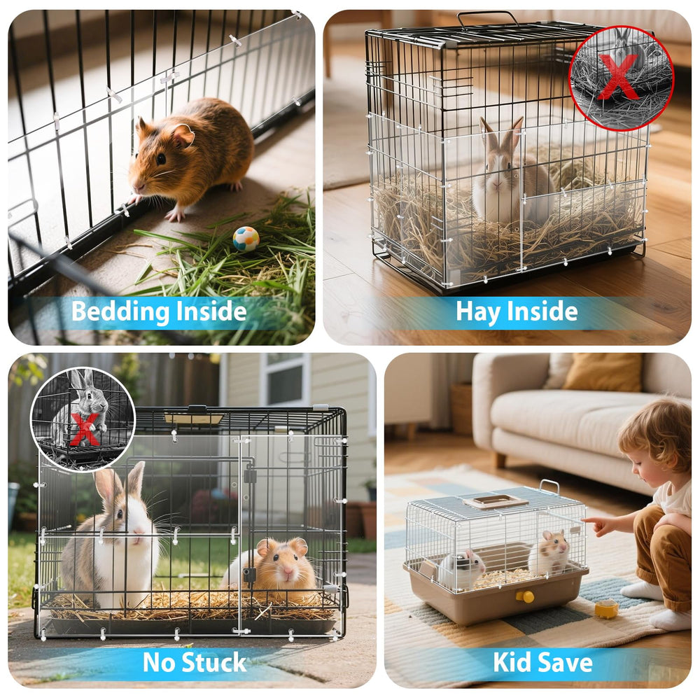 Harhana cage guard clear view shows high transparency for safe pet observation.