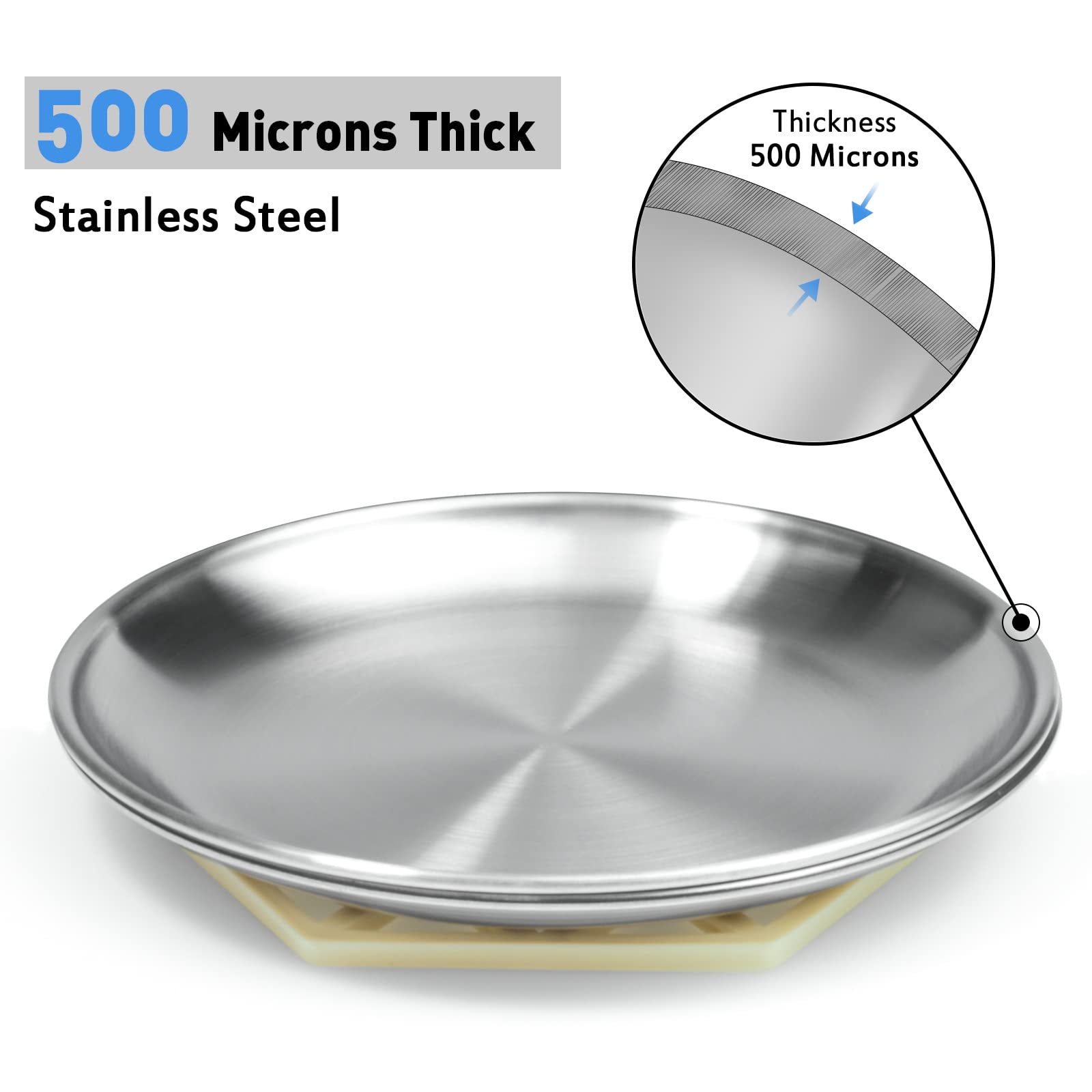 Harhana 6.5-inch diameter, 0.5-inch height bowls suit small pets.