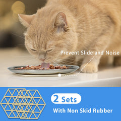 Harhana cat dishes wide-mouth 6.5-inch bowl for easy access.