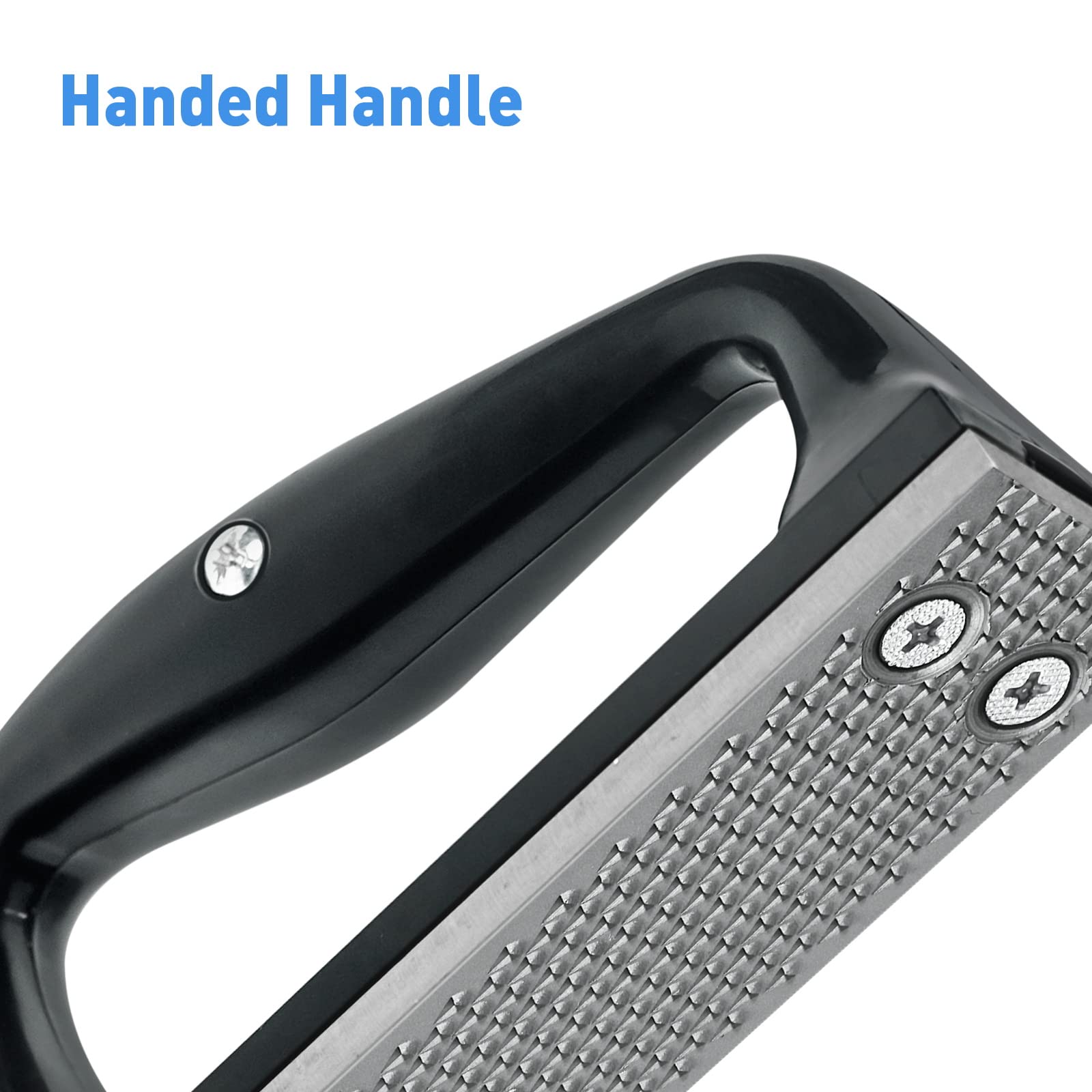Harhana hoof rasp stores neatly by hanging on hooks in any workspace.
