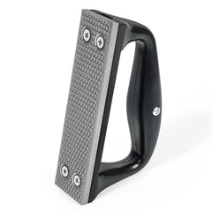 Harhana goat hoof rasp with ergonomic handle enables precise one handed shaping.