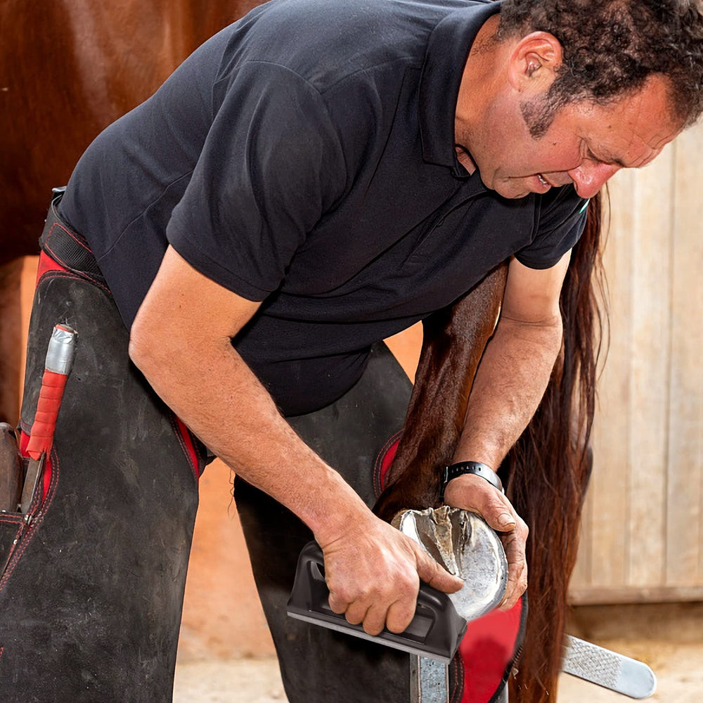 Harhana red handled rasp ideal for small animals hoof care and maintenance.