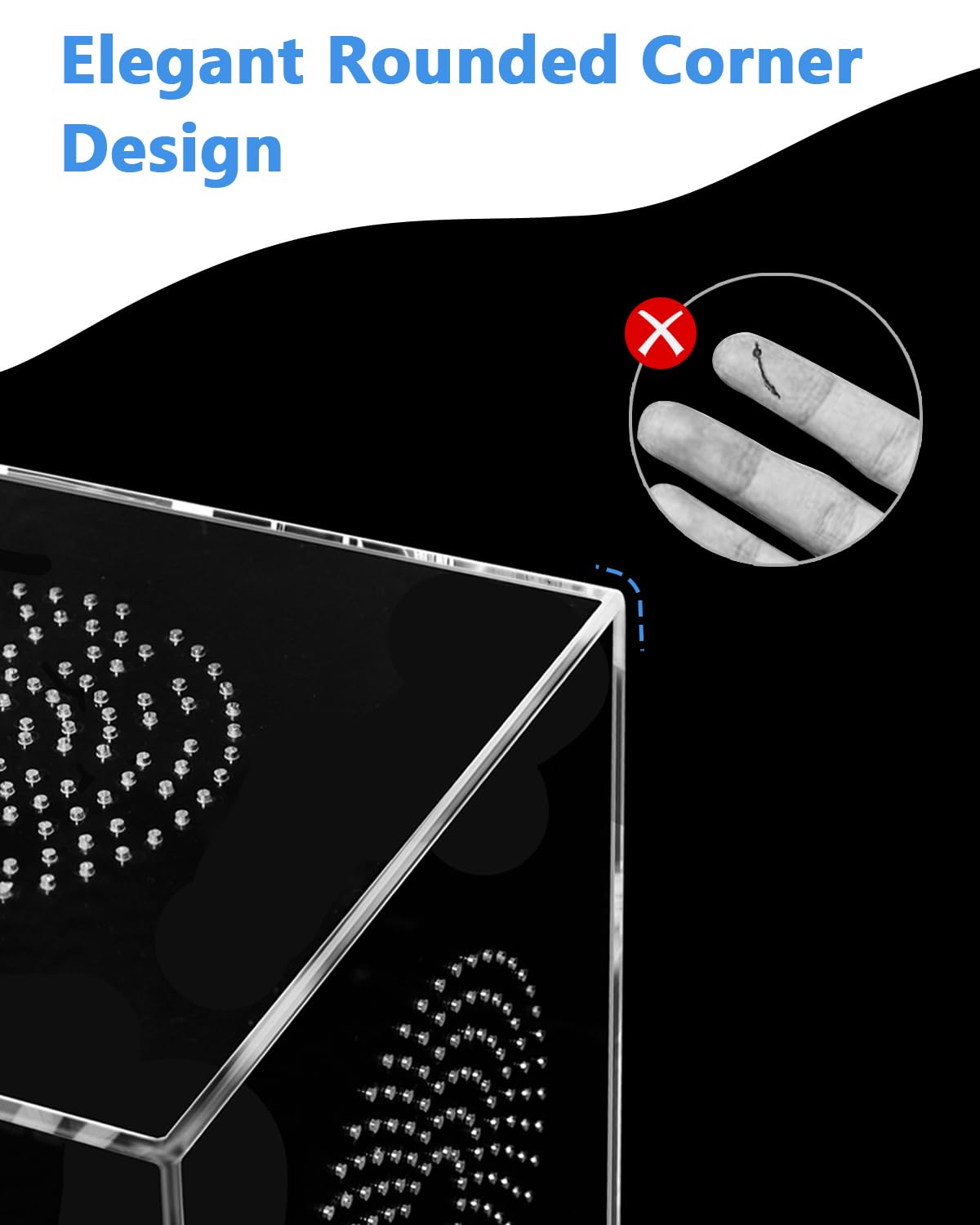 Harhana Jumping Spider Enclosure clear acrylic panel for distortion-free observation