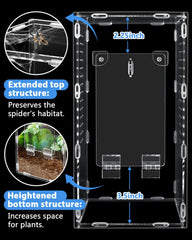 Harhana Jumping Spider Enclosure ventilation holes promote healthy airflow