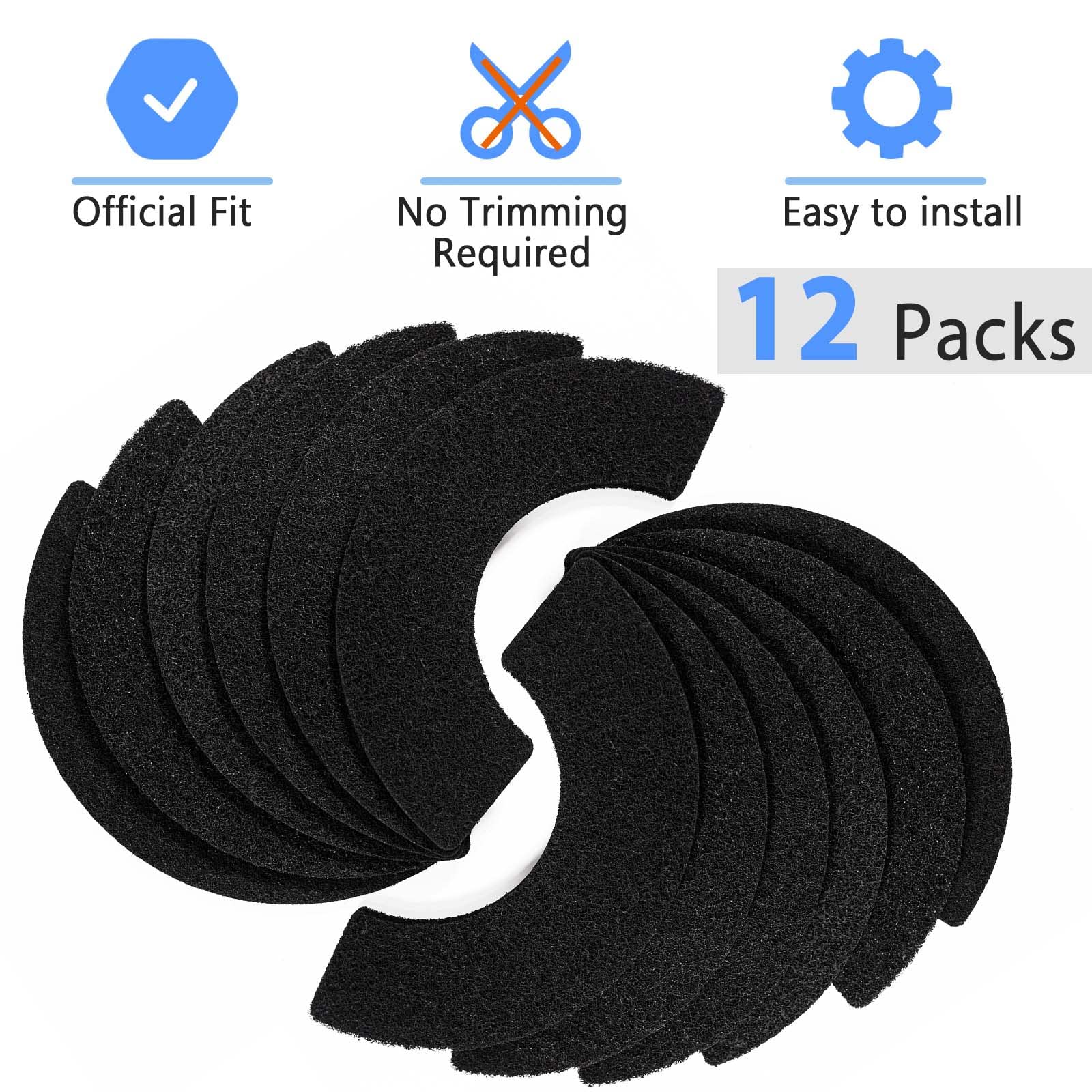 Harhana LR4 activated-carbon filter close-up showing dense carbon for fragrance and moisture absorption.