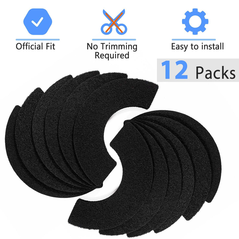 Harhana LR4 activated-carbon filter close-up showing dense carbon for fragrance and moisture absorption.