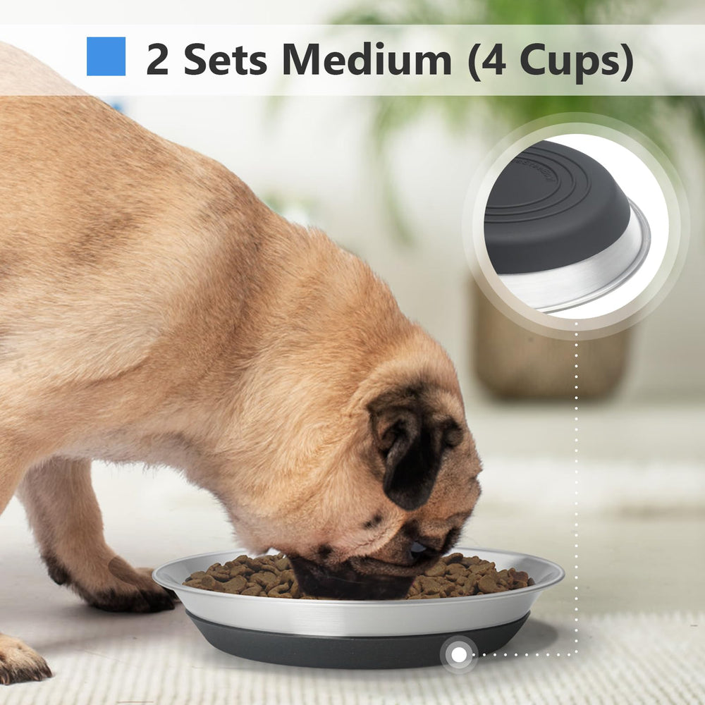 Harhana food-and-water bowls simplify mealtime for households with multiple pets.