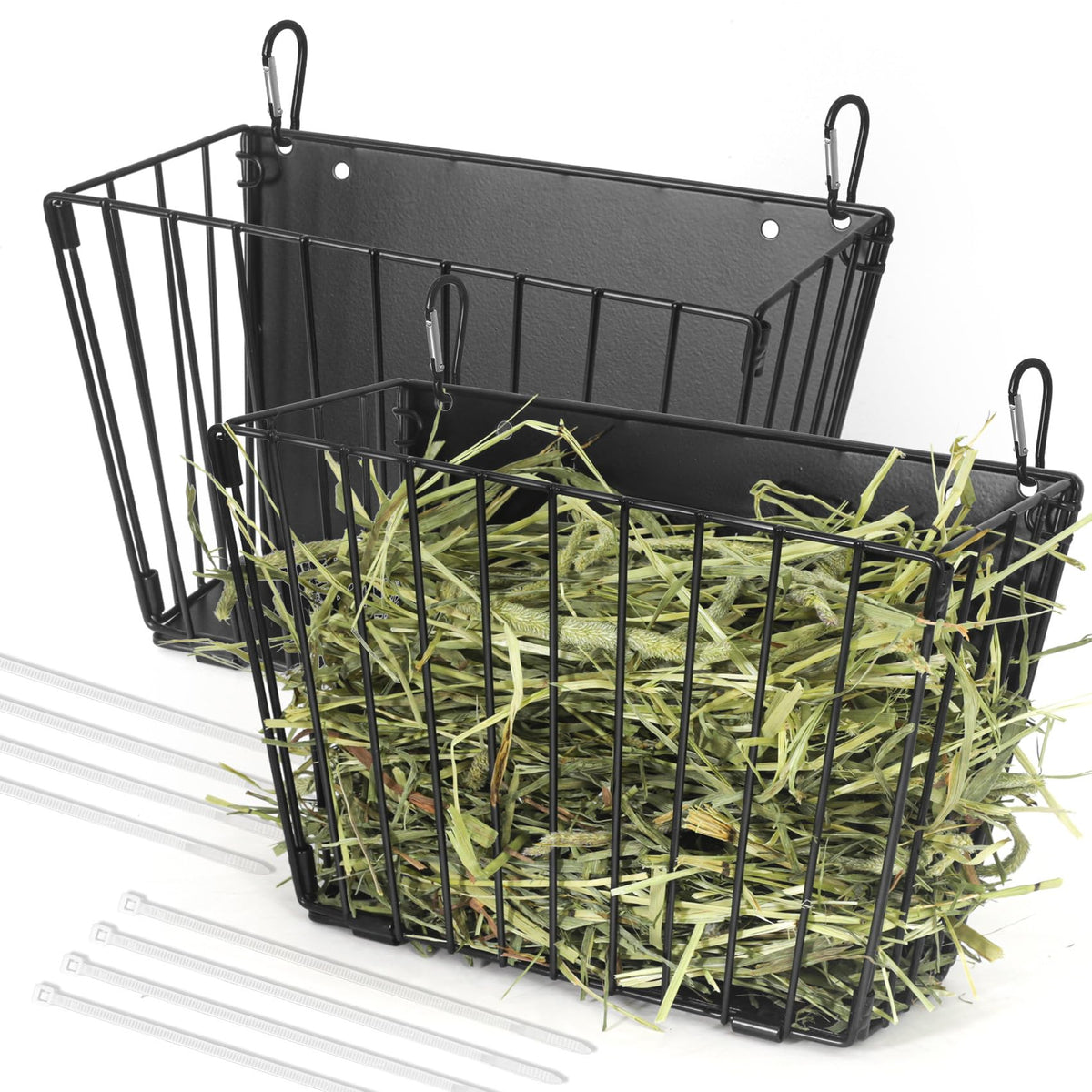 Harhana Rabbit Hay Feeder X-Large metal frame main view showcasing spacious hay capacity for reliable den feeding
