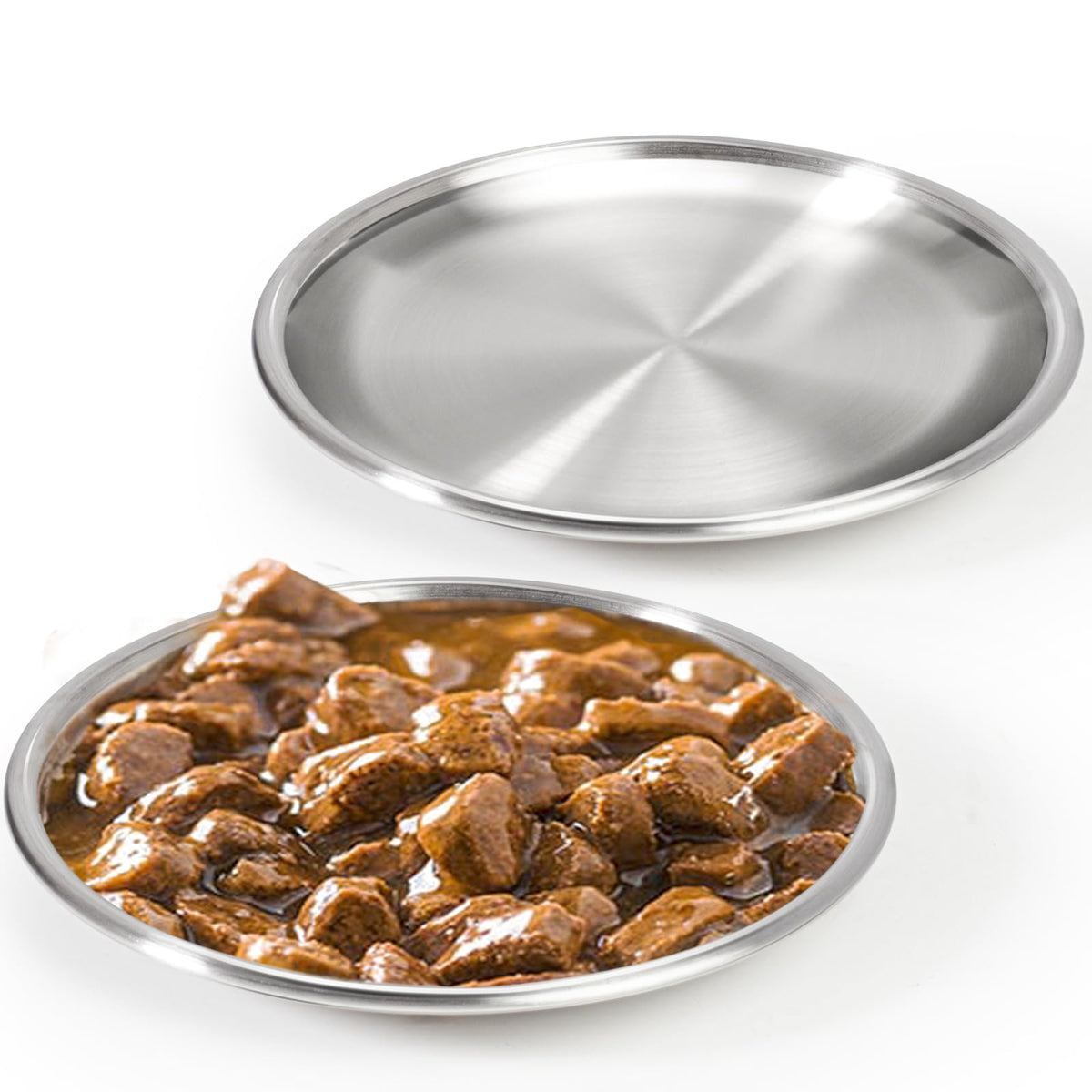 Harhana stainless steel cat dishes with a wide mouth ease kitten feeding and whisker-friendly dining