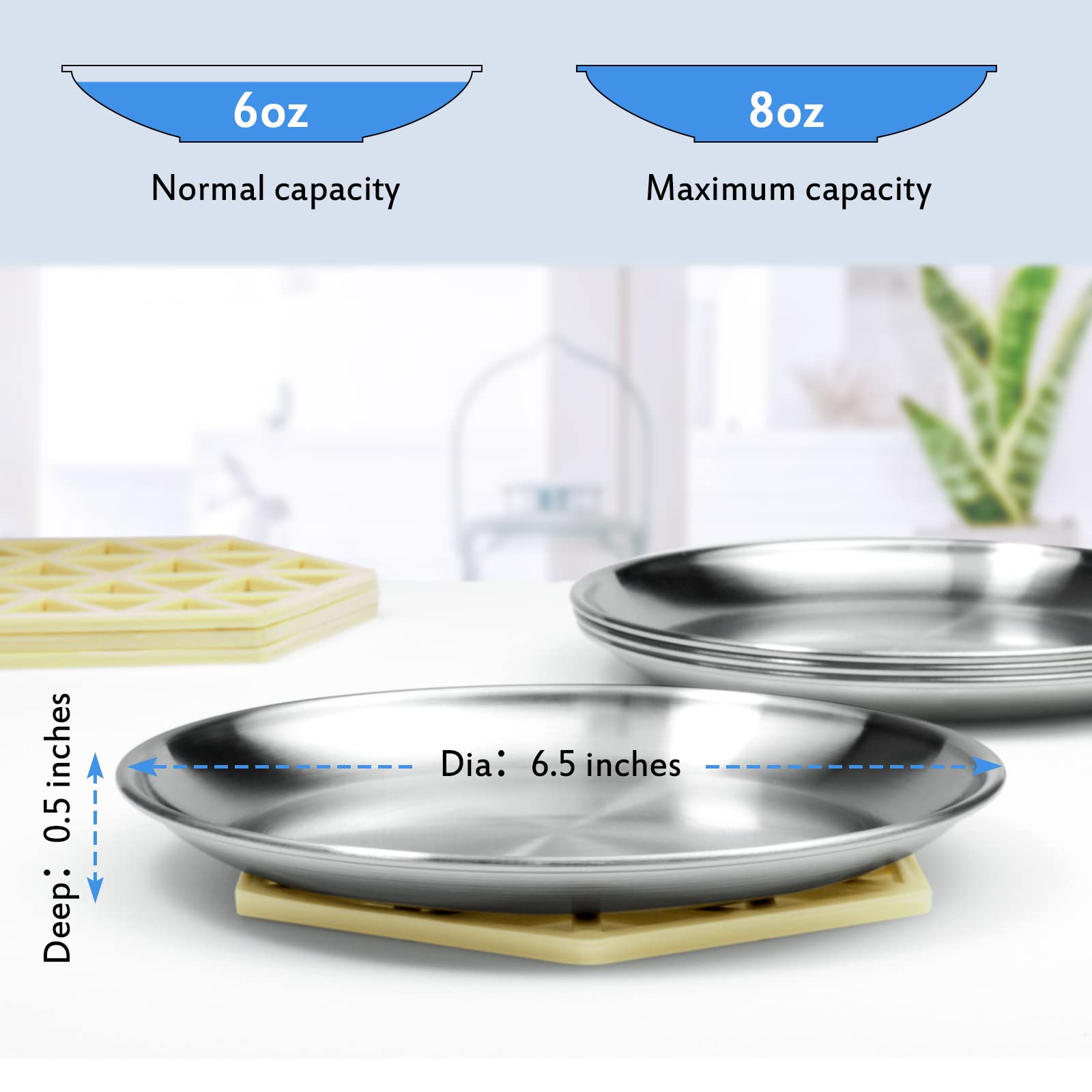 Harhana stainless steel dishwasher-safe bowls with rust-resistant construction.