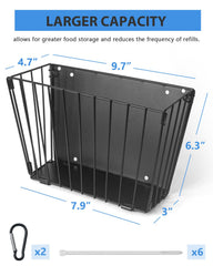 Harhana X Large Hay Feeder: metal-frame closeup demonstrates durability.