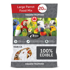 Hari Tropimix bag 20lb shows bulk feeding option for large parrots