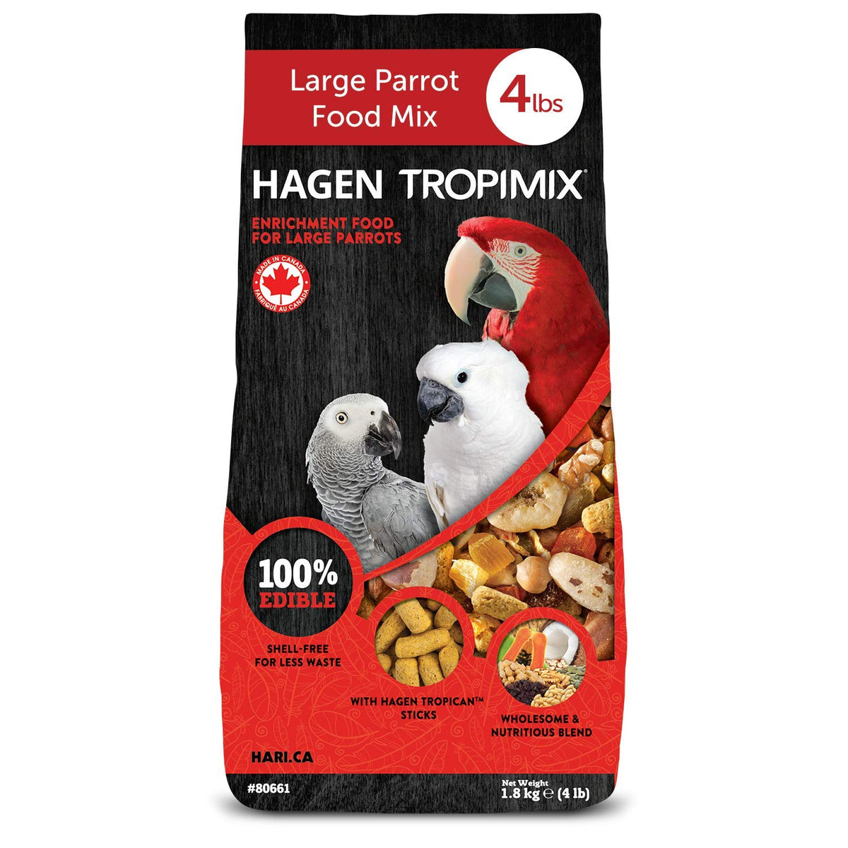 Hari Tropimix large parrot food bag offers premium ingredients for varied nutrition