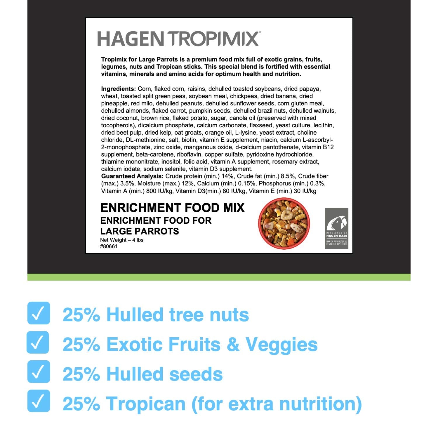 Hari Tropimix Tropican sticks close-up, nutrient-rich for enrichment and health support