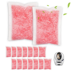 Desodorizante Harich CurLife para caja de arena rosa, control de olores suave.