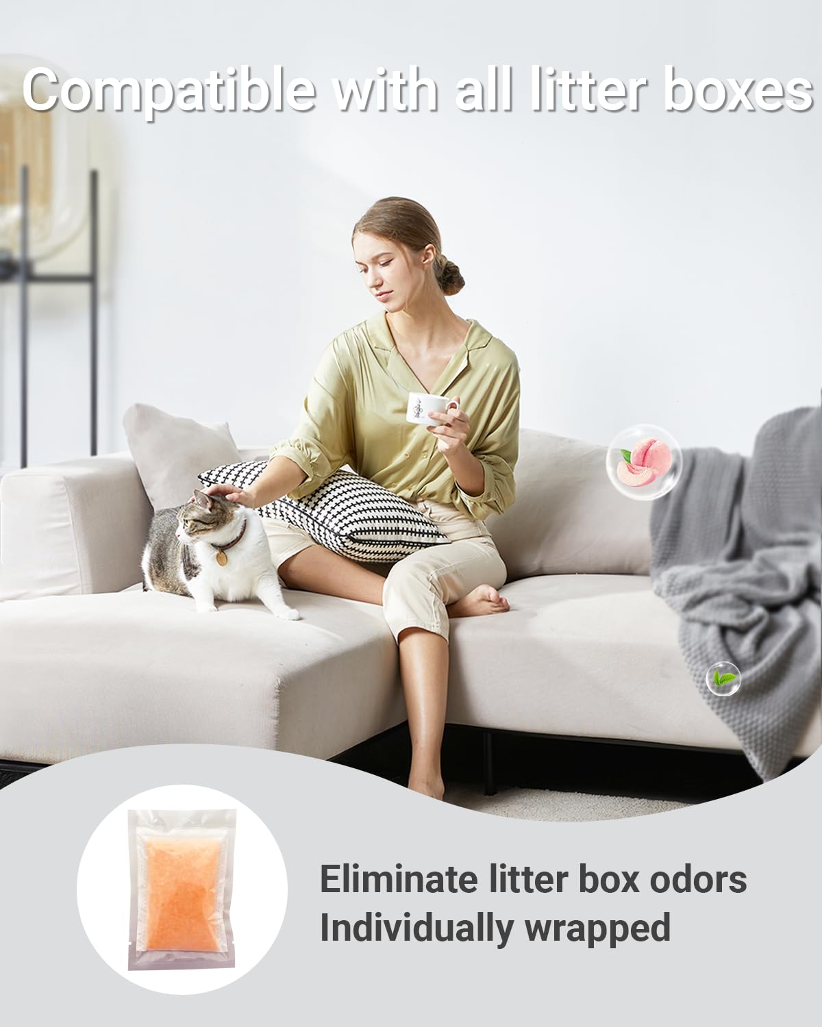 Harich CurLife long-lasting-16-packet pack promotes biweekly changes for stable odor control.