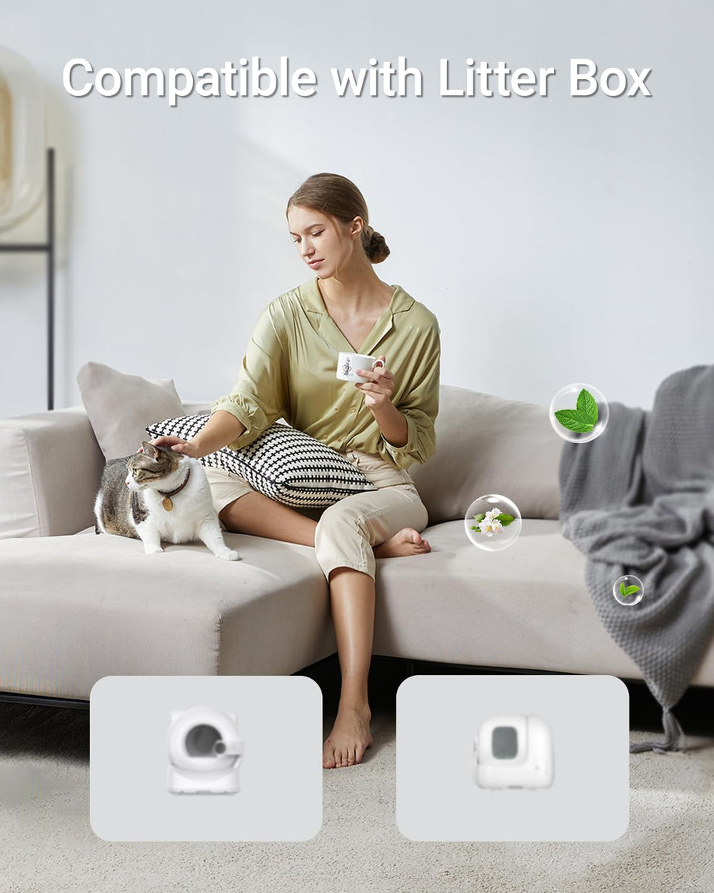 Harich CurLife N60 fits PETKIT Purobot Max Pro for odor control in boxes.