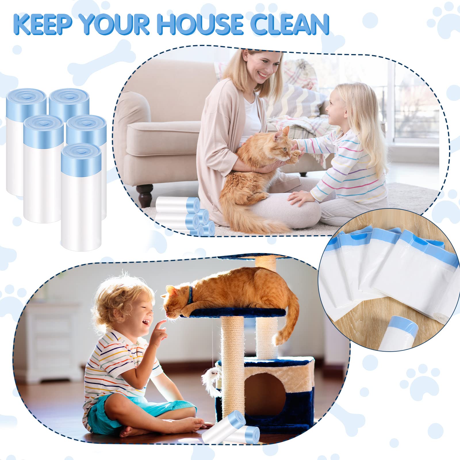 Harloon 9-11 gallon capacity liner ready for full litter box changes.