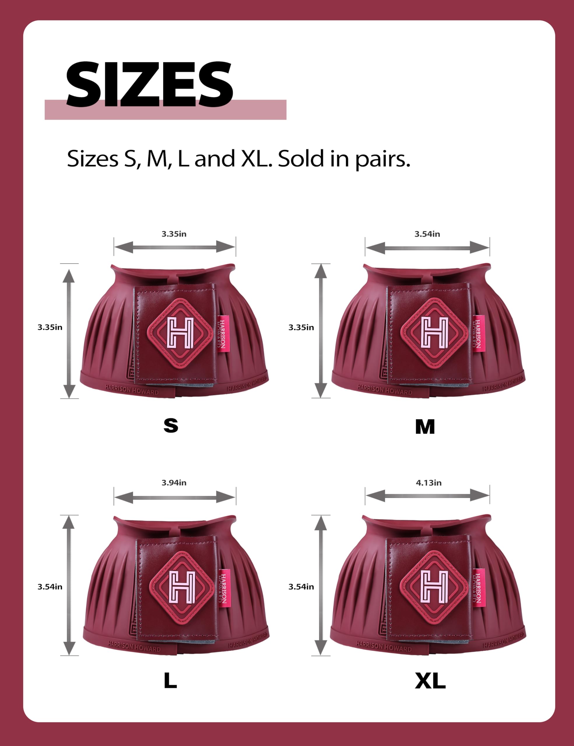 Harrison Howard wine-red bell boots color shown for stylish protection